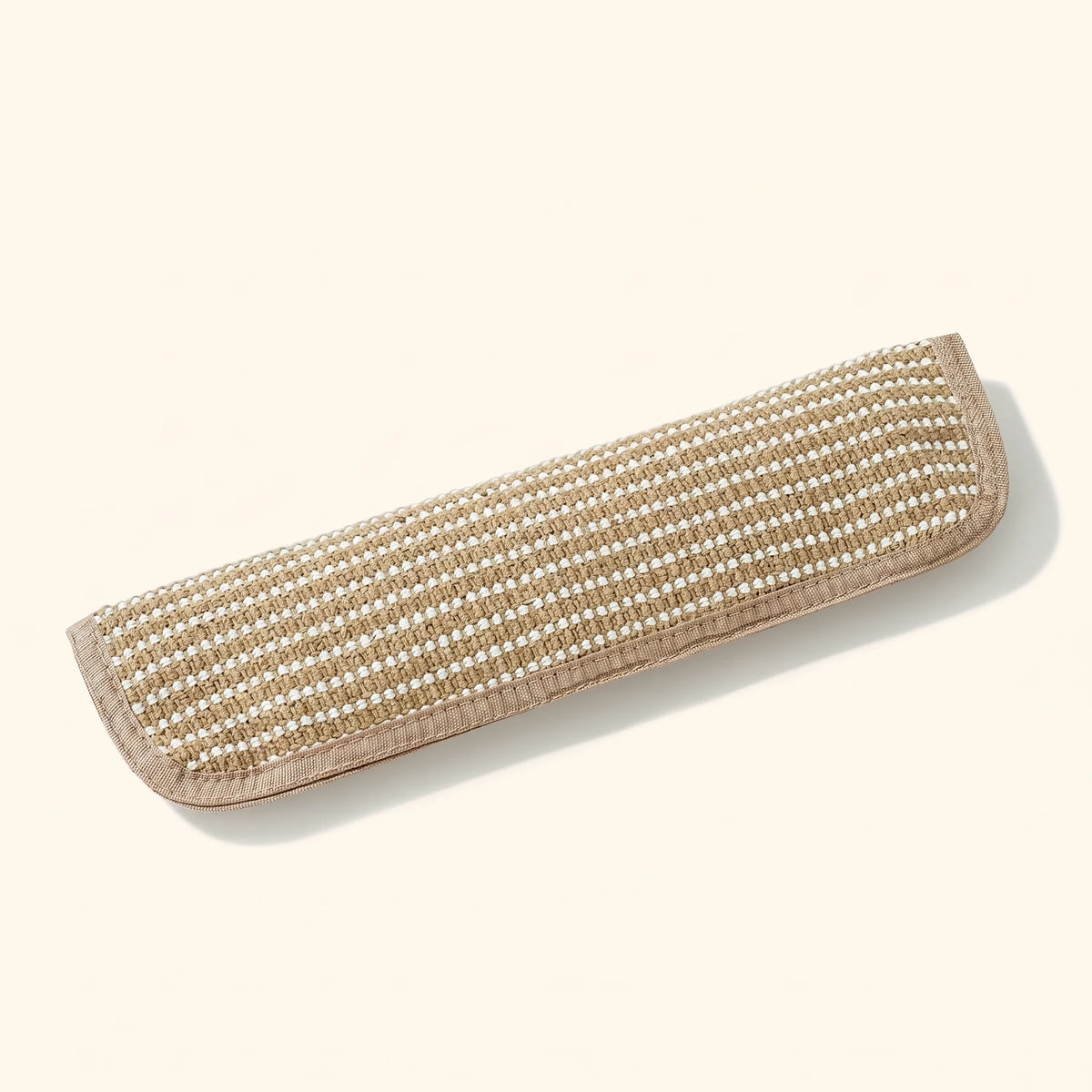 100% catnip filled pillow toy with a durable jute outer surface