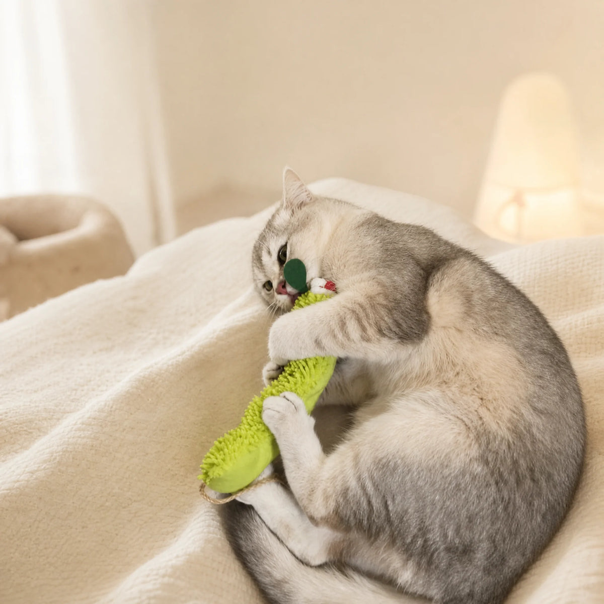 Catnip Caterpillar Kicker cat kicker toy from a second angle