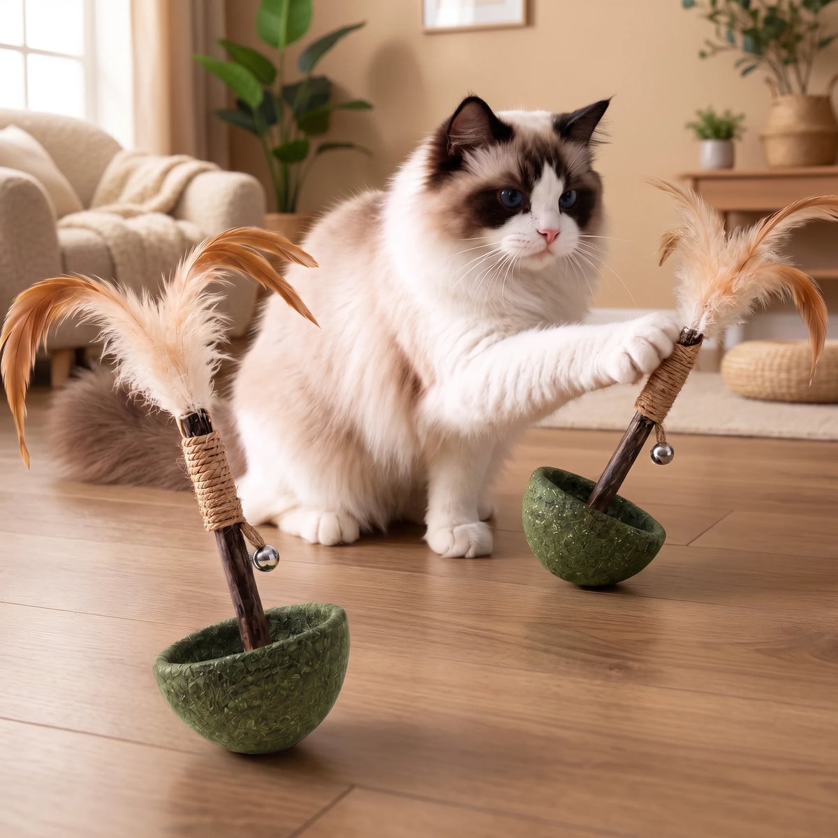 Catnip and Silvervine Wobbler Toy